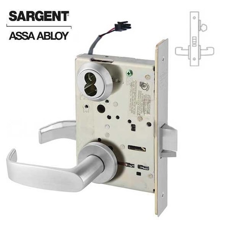 Sargent 8200 Series Mortise Lock Mechanical Electromechanical Fail Secure 24V Lock to accept SFIC Core LN Tr SRG-70-8271-LNL-24V-26D
